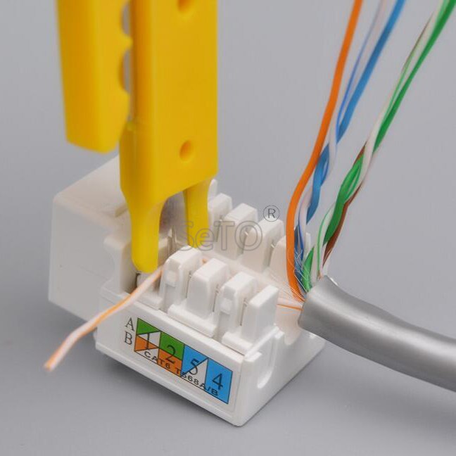 SeTo RJ45 Cat6 de red Gigabit módulo Lan Cat6 conector Keystone para placa de pared hembra