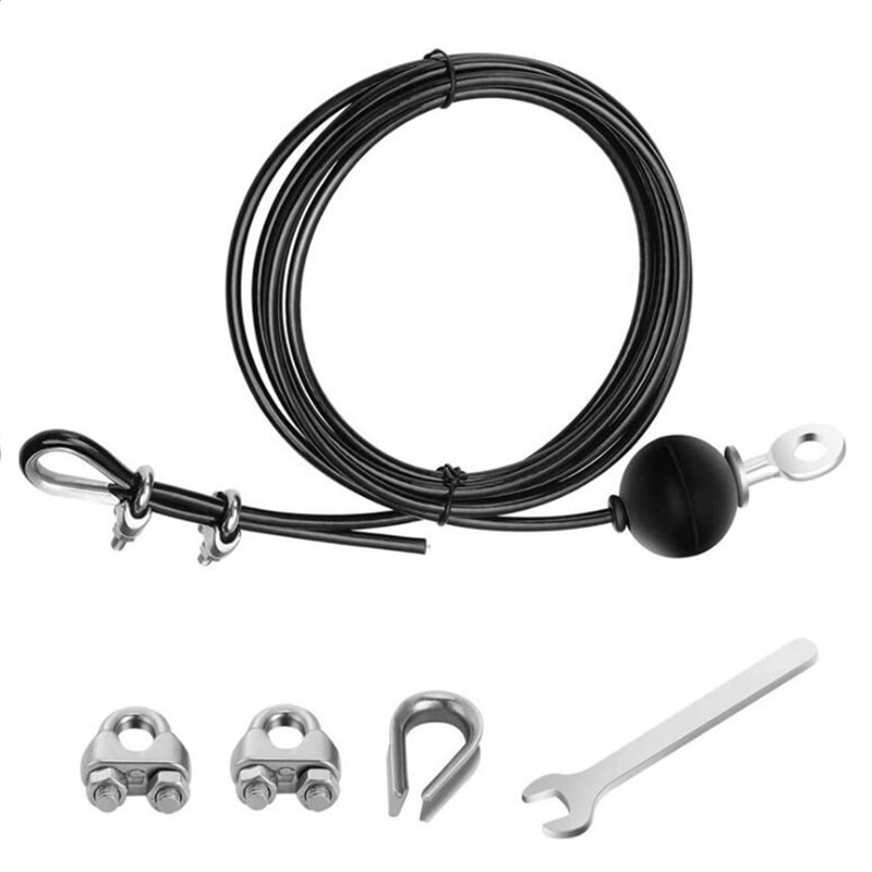 1.5M-3M Gym Cable Wire Rope Replacement Parts Accessories Adjustable Length for Pulley System Cable Machine Workout Equipment