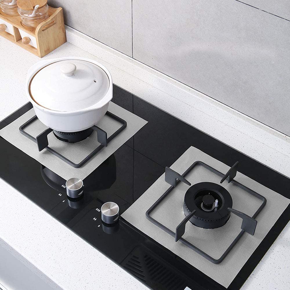 4 unids/set protectores de horno a Gas olla cubierta de alfombrilla de limpieza de la estufa de Gas de cocina Protector para la cocina utensilios de cocina Accesorios