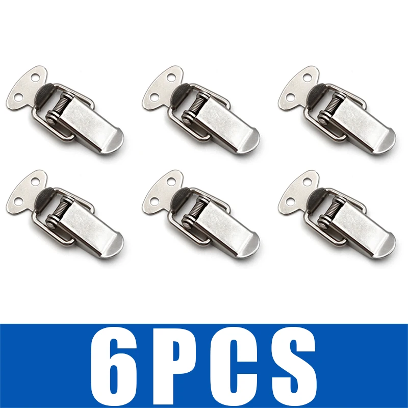 6PCS Toggle Latches Spring Loaded Clamp Clip Case Box Latch Catch Toggle Tension Lock Lever Clasp Closures Crate Lock Snap Lock: Default Title