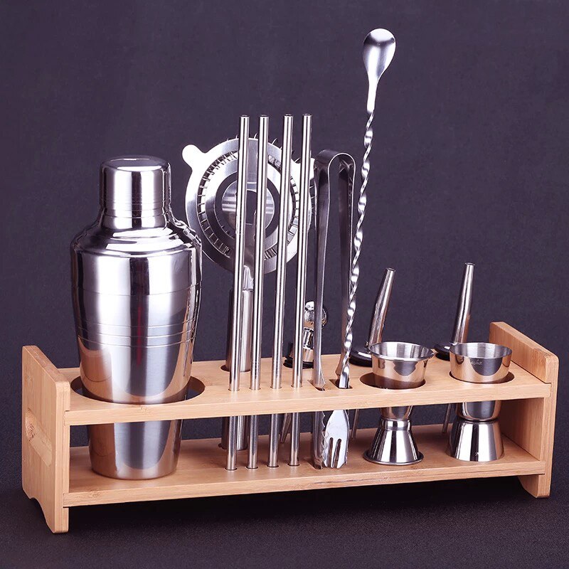 Bar Soul Cocktail Shaker Set Stainless Steel Bar Tools Bartender Tools Shaker Jigger Spoon Muddler Bartender Set