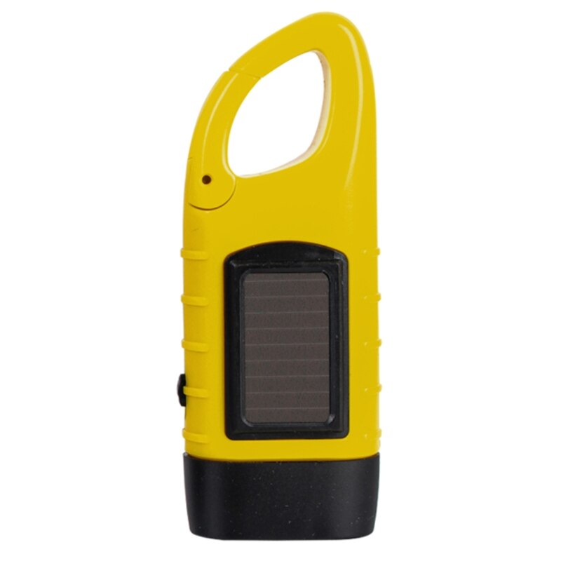 Solar Powered Flashlight Hand Crank Dynamo Rechargeable LED Light Lamp Charging Powerful Torch for Outdoor Activity
