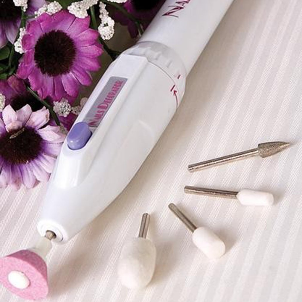 Mini 5 in- in-1 elektrische nagelboor pen pro, stille pedicure, manicuremachine, frees, vijl, polijst, nagelkunstgereedschap, snijder voor manicure