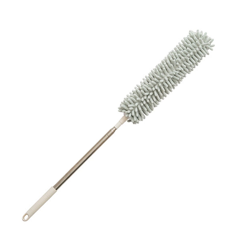 Plumero retráctil de adsorción electrostática, cepillo de polvo de chenilla para Interior del hogar, herramienta de limpieza de plumero de techo: Green