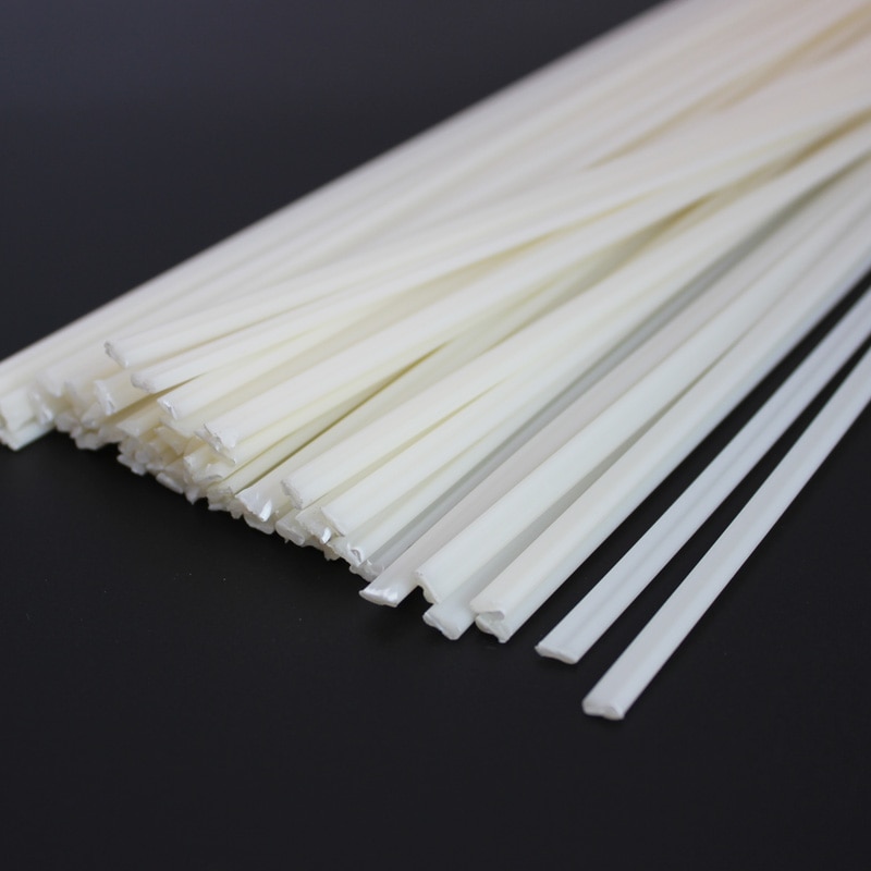10 stk hvide abs / pp / pe / ppr plast svejsning stænger 25cm lange