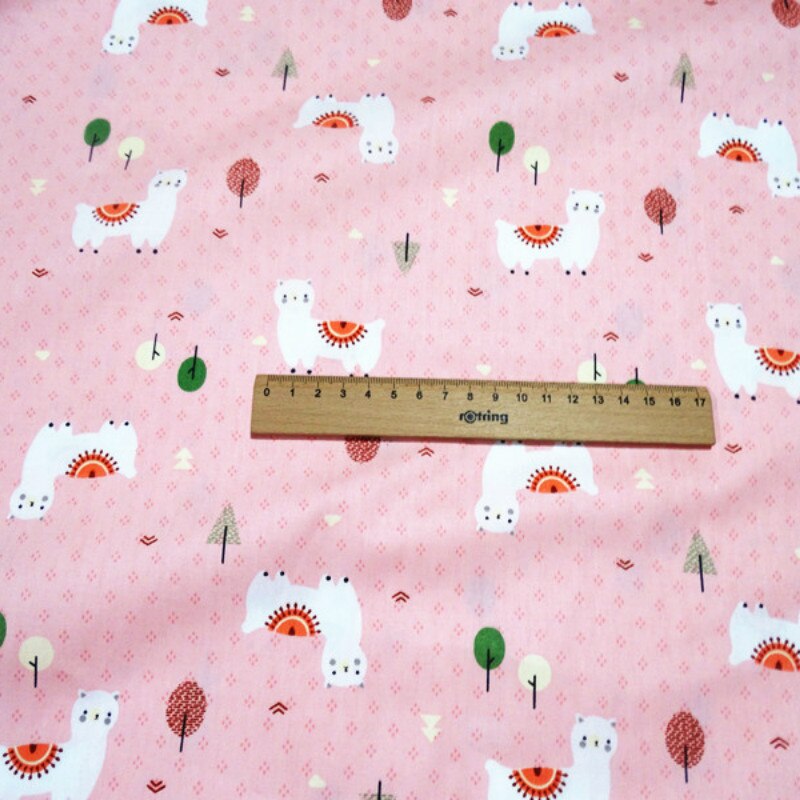 cotton Children's Fabric By Meter Household Furnishing Apparel Quilting Material Printed Sheep Home Decorations