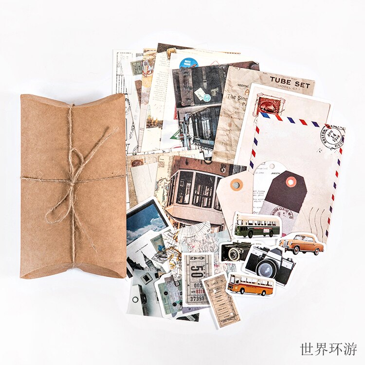 Travel Around The World Background Material Paper JunkJournal Craft Paper Stikers DIY Scrapbooking Decorative LOMO Cards: 6