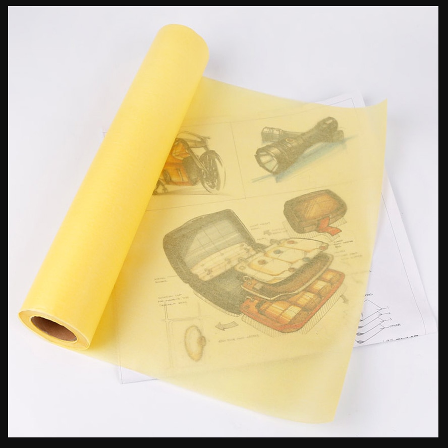 46m colorful Sketch Tracing Paper Sketches Preliminary Translucent Craft Copying Calligraphy Drawing Technical Paper