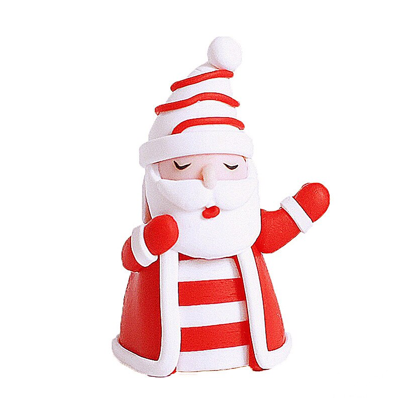 Santa Claus Elk Snowman Christmas Cake Toppers Tree Deer Shoe Happy Year Decorations Party Baking Supplies Kid Love