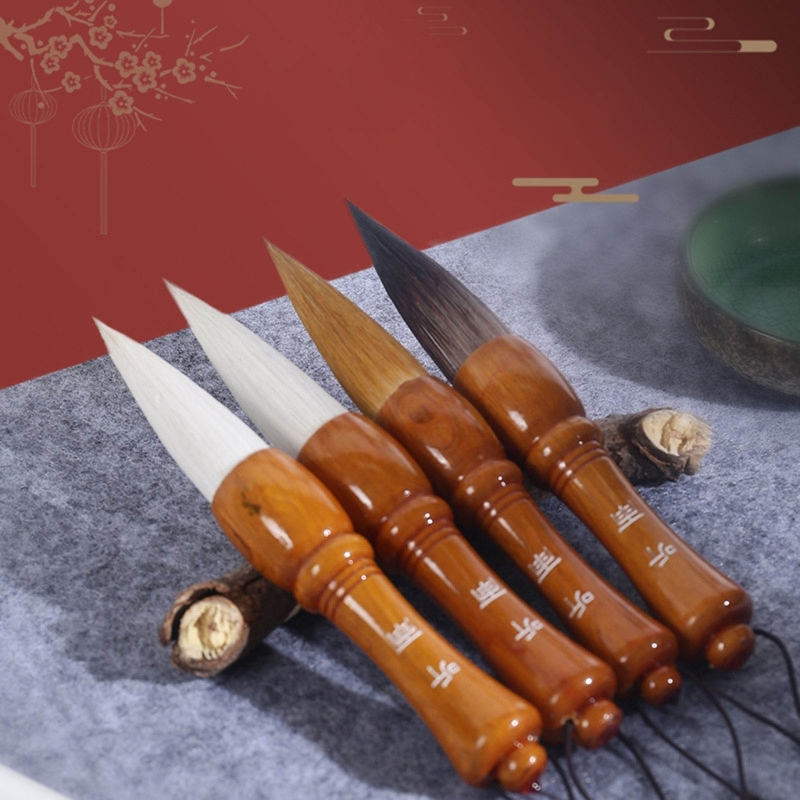 Pincel de caligrafía china tradicional, pincel de pelo de comadreja en forma de tolva, pincel de pintura, pincel de escritura para escritura de Couplets