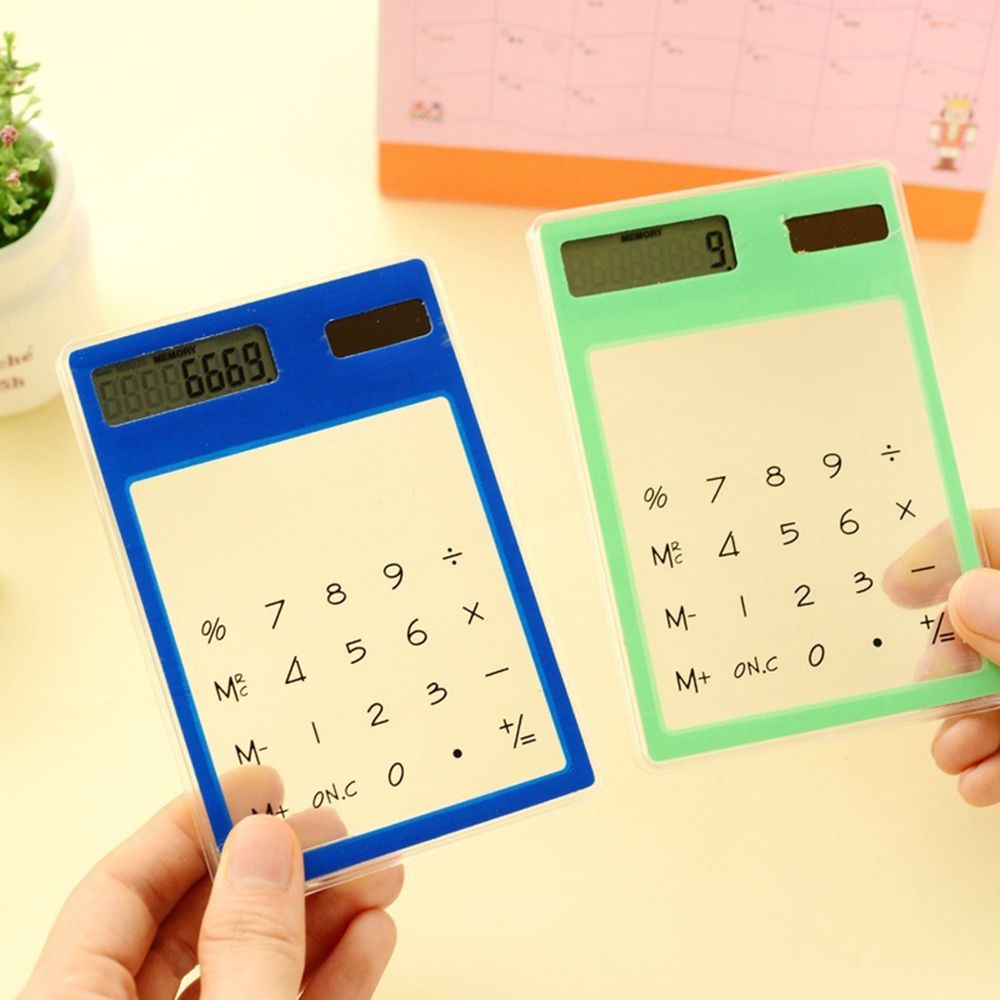 Stationery Candy Slim Solar Energy Touch Clear Scientific Calculator Student School Office Exam Supplies Birthday