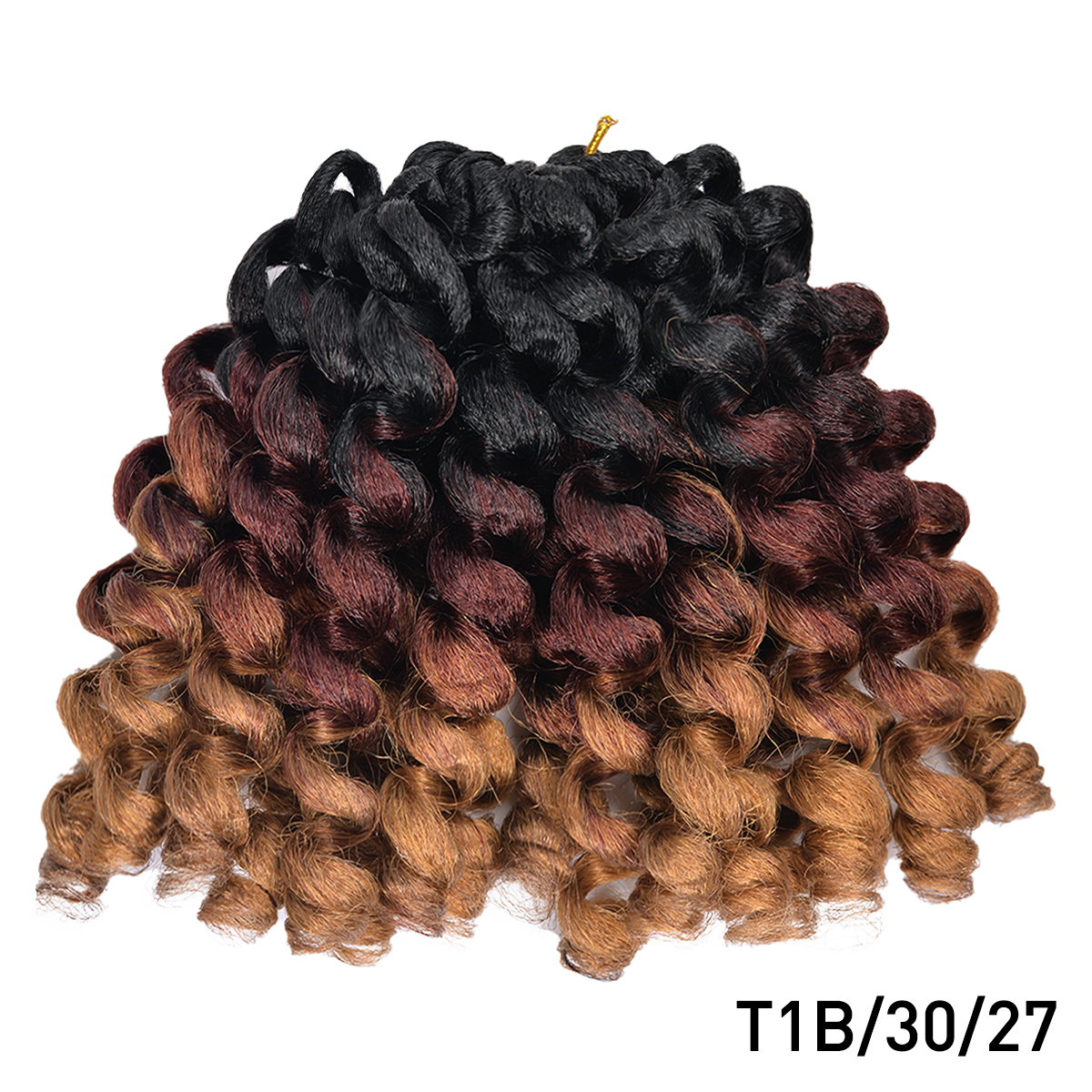 Extensión de cabello sintético degradado para mujeres negras, rizo de varita Jumpy, trenzas de ganchillo, cabello rizado de rebote jamaiquino