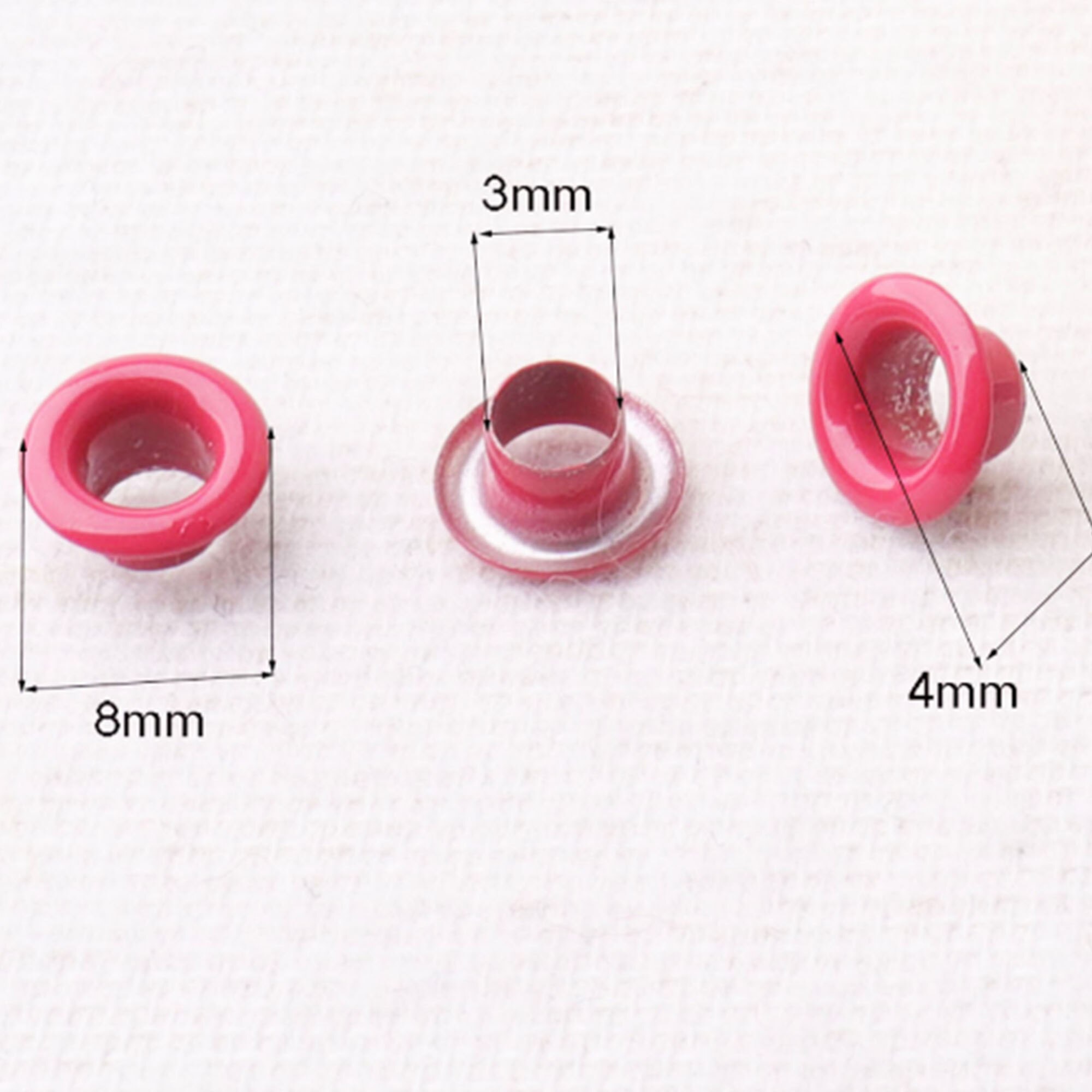 100 Pcs Metal Red Eyelets,Eyelets Grommets With Washers Eyelets,Great for Clothes Leather Canvas bag-1/8"(3mm)
