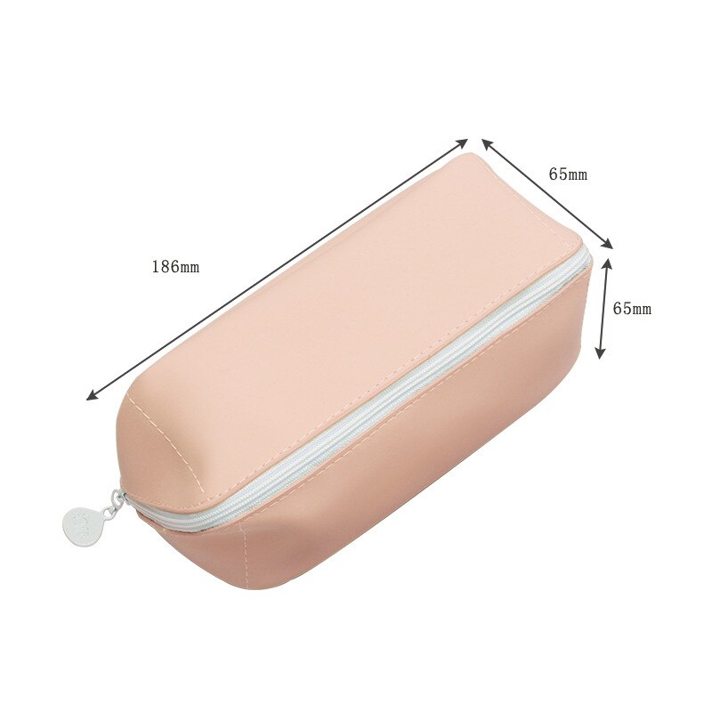 Kawaii Pencil Cases Large Capacity Pencil Case School Supplies PU Leather Stationery Cute Pen Case For School Cool Pencil Bags: pink