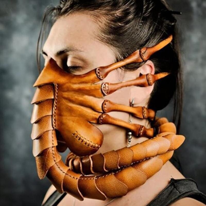 Scary Scorpion Masker Halloween Horror Prop Rubber Scary Half Gezicht Facehugger Scorpion Masker Enge Scorpion Masker Rekwisieten