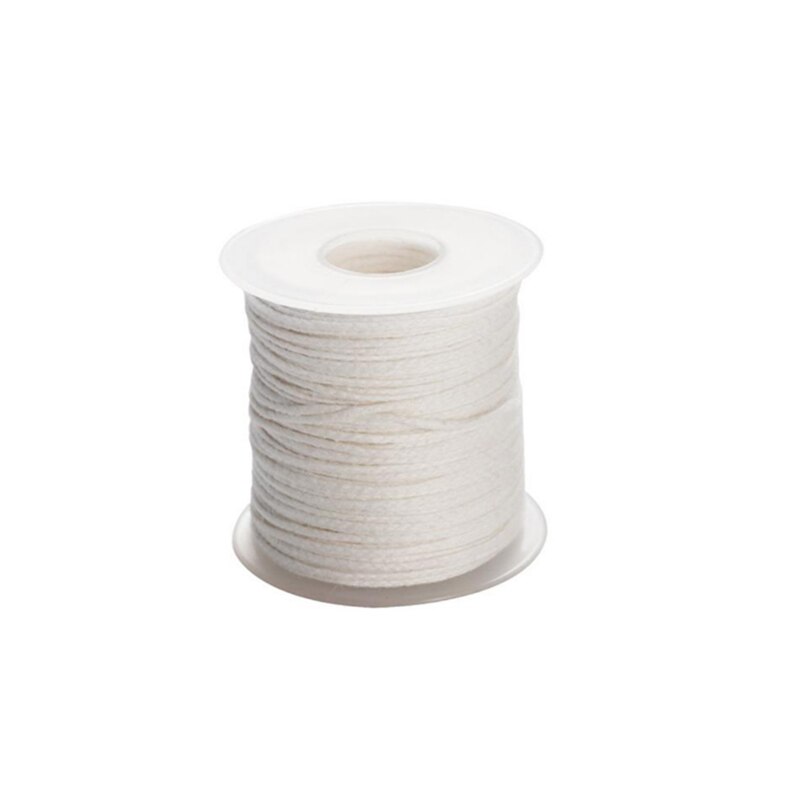 Cuerda de algodón de 61m para fabricación de velas, mecha de vela Natural trenzada, mechas para Carretes de fabricación de velas, accesorio de lámpara de aceite DIY, 1 rollo