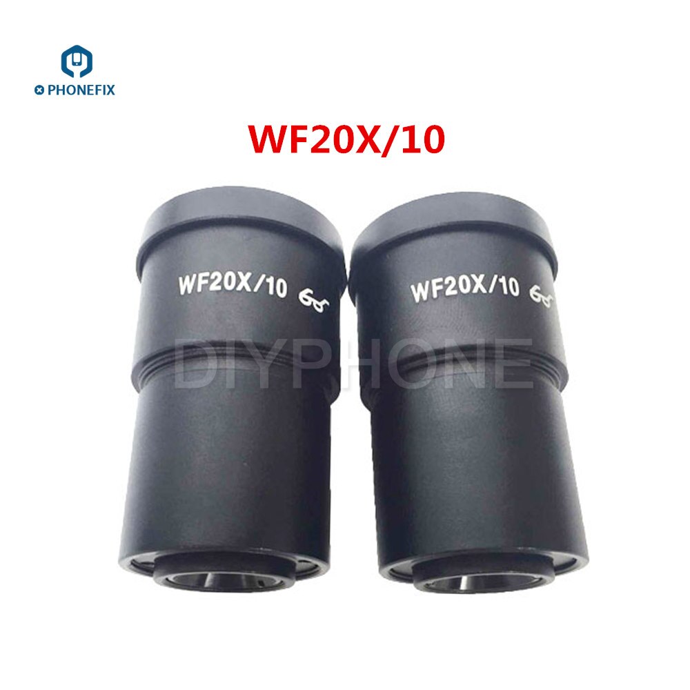 1 paire WF 10X/20X trinoculaire stéréo Microscope oculaires WF10X/20 WF20X/10 22mm large champ de vision 30mm taille de montage: WF20X 10