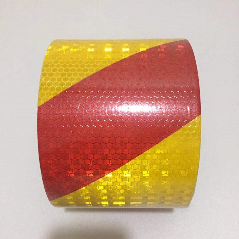 Cinta reflectante fluorescente de PVC autoadhesiva, señal de guía de tráfico, 10CM * 1M: Orange Red Twill