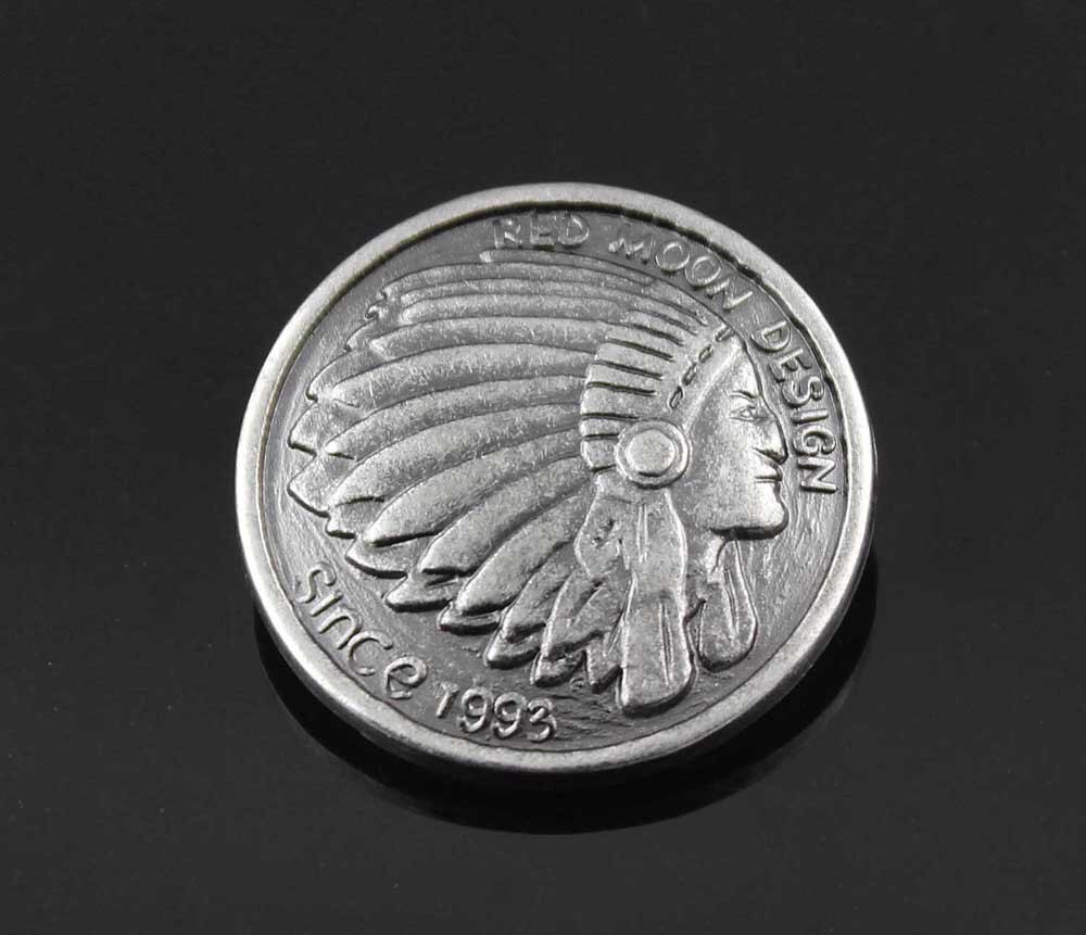 Screw-eye Chief head Metal Button Concho For Leathercraft