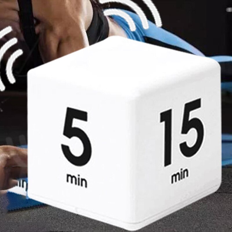 Clock Timer Alarm Cube Digital Minutes Time Management White timer time management tool