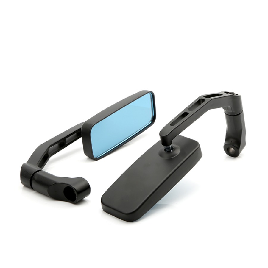 1 paar motorfiets universele accessoires zwart/koolstofvezel gemodificeerde 8/10 mm draadspiegel retro motorfiets zijrechthoekspiegel