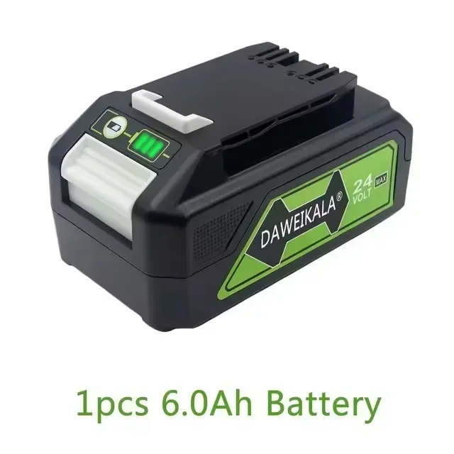 För greenworks 24v 6.0ah litiumbatteri greenworks batteri för greenworks 24v 48v verktyg  mo24 b 410 mo48 l 4211 ht24 b 210 21342: Blå