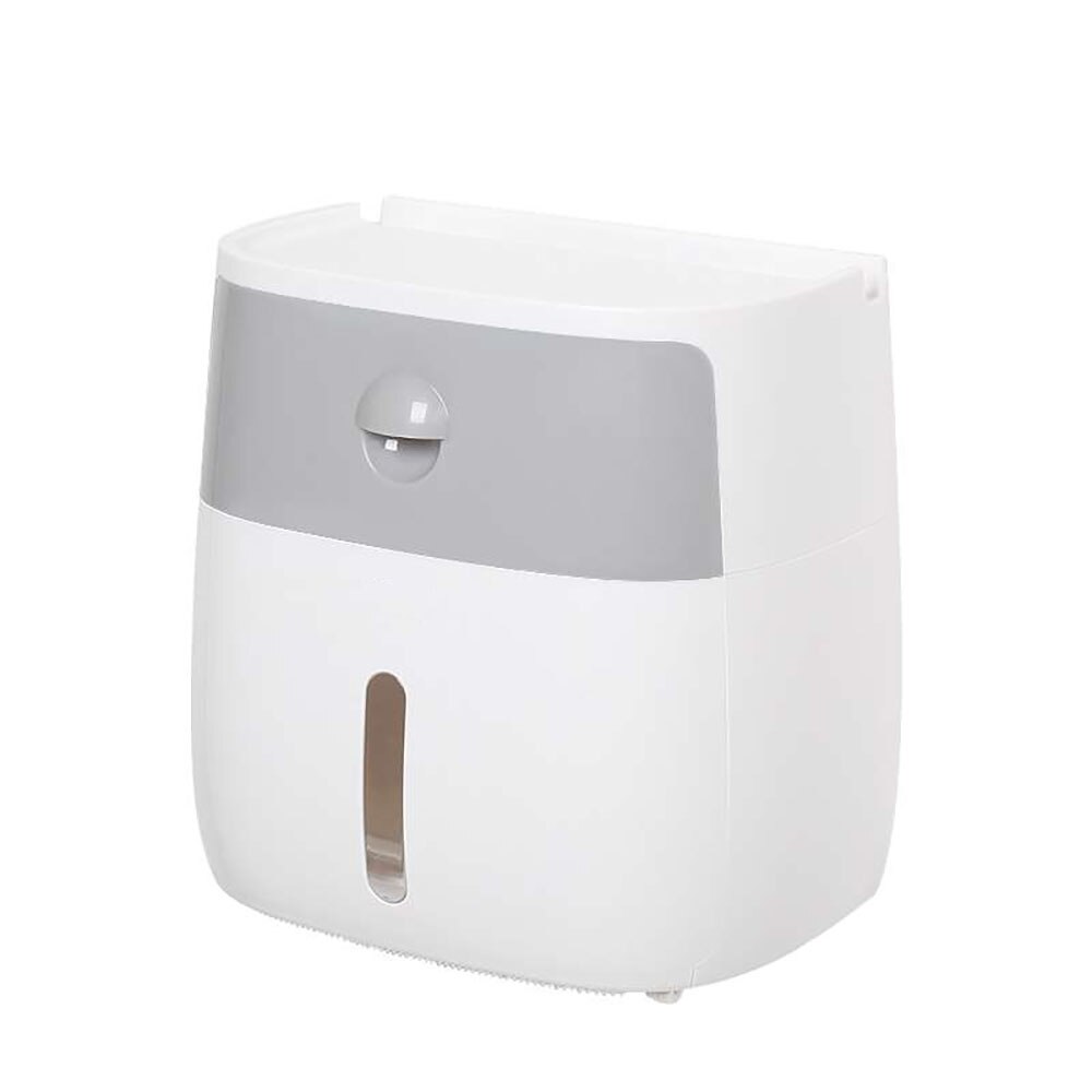 Toiletrolhouder Waterdichte Houder Voor Toiletpapier Badkamer Toiletpapier Opbergdoos Toiletrolhouder: Grijs