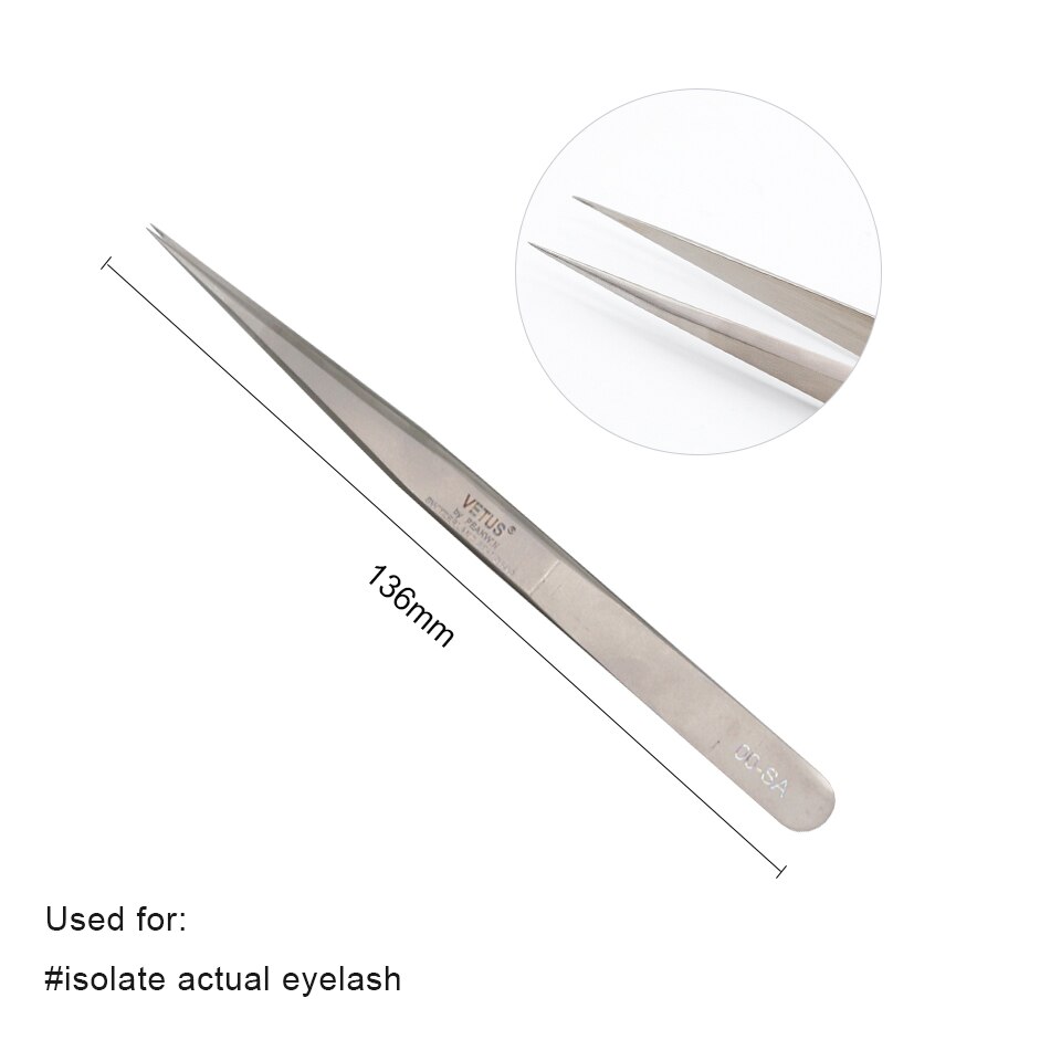 AGUUD Russian Volume Lash Tweezers Eyelash Extension Straight and Curve Stainless Steel Tweezer Makeup False Lash Tweezer Stand: AG-6