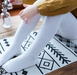 Kid Breien Kousen, Herfst Broek, Wrap Kalveren Warme Benen Katoen Herfst Winter Accessoire: WHITE / M