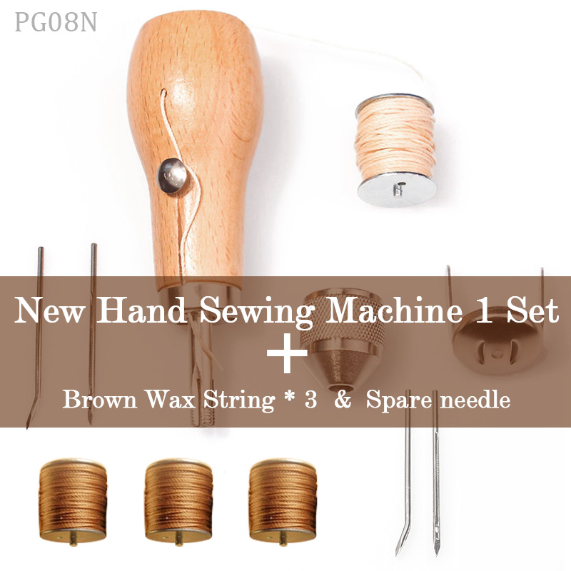 Stitcher Sewing Awl Hand Stitcher Repair Tool Kit Leather and Heavy Fabrics Stitching Belt Strips Shoemaker Tools: Set N