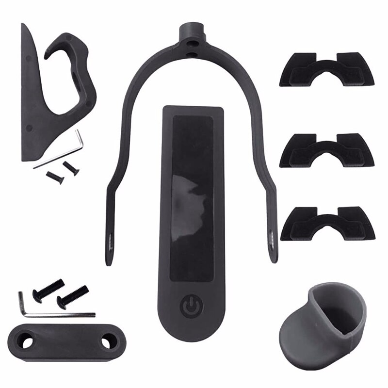 For Xiaomi Scooter M365/M187/Pro Accessories Combination Set Special Hook Shock Absorber Damping Damping Meter Silicone Sleeve: Black