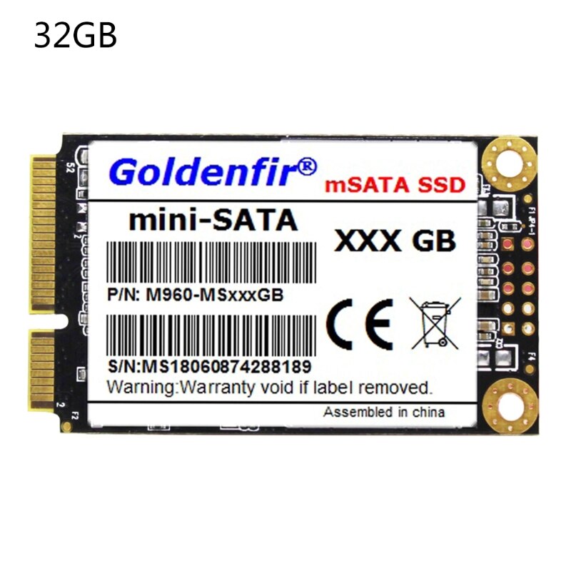 Internal Msata SSD Solid State Drive High Performance HDD Hard Drive SATA 3.0 for Notebook Desktop 32GB 64GB 120GB 128GB: 32
