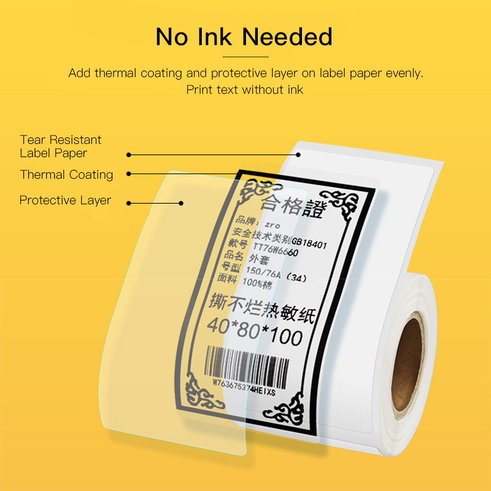 3 rolle Thermo Druck Papier Selbst-Klebstoff Papier Barcode Preis Größe Name Etikett Papier für Niimbot B3S/B11/B21 Thermische Drucker