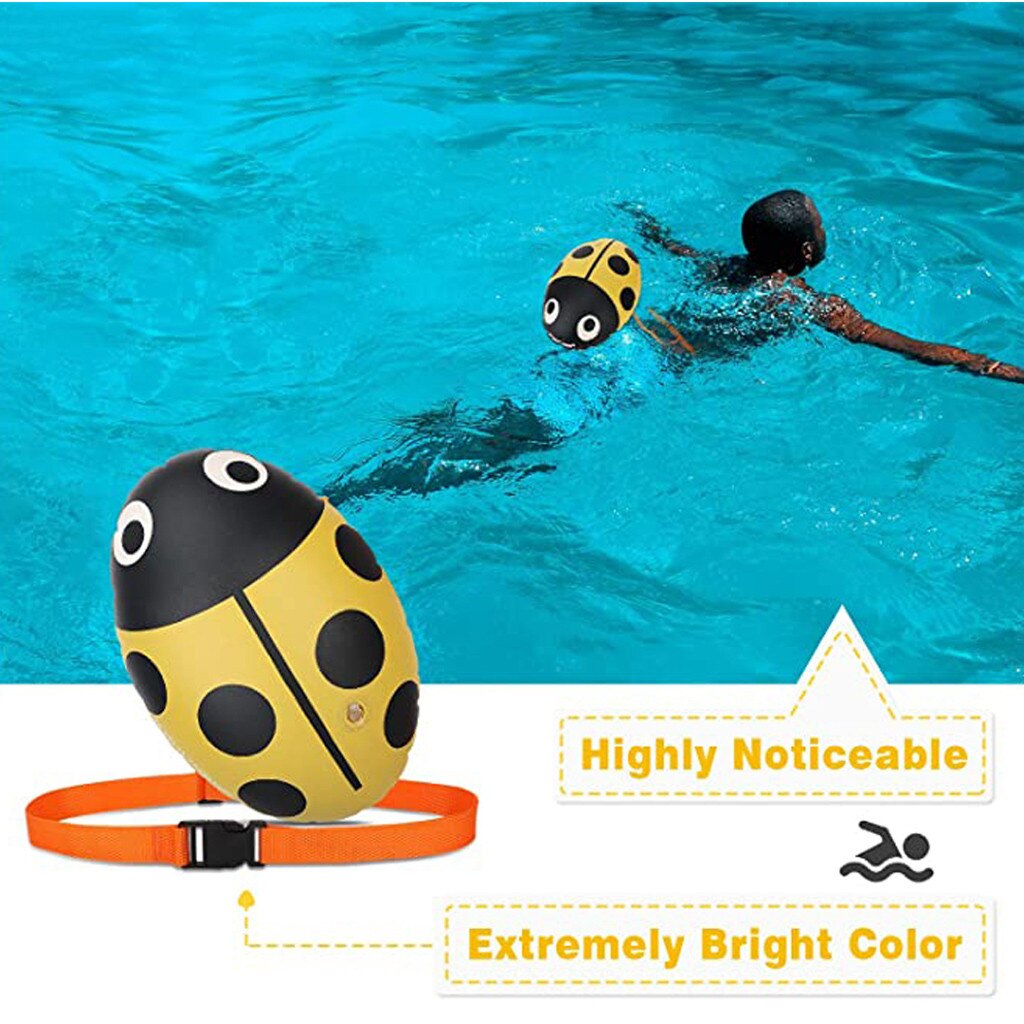 1 stk vand sikkerhed dobbelt airbags svømme float svømmetaske livreddende bold opbevaring liv bøje vandtæt pvc redningskrans til barn  #3