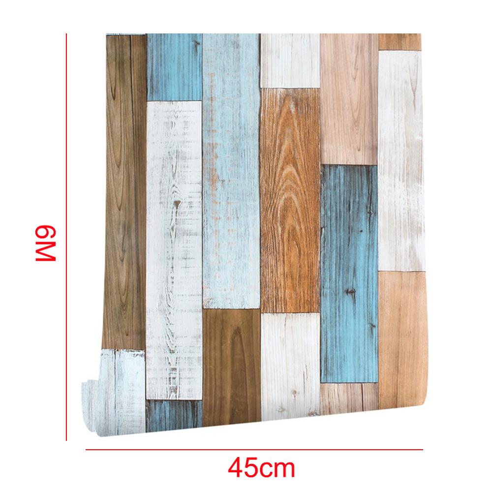 Waterdichte PVC Zelfklevend Vinyl Hout Behang Roll Voor Woonkamer Keuken Kinderkamer Slaapkamer Muren