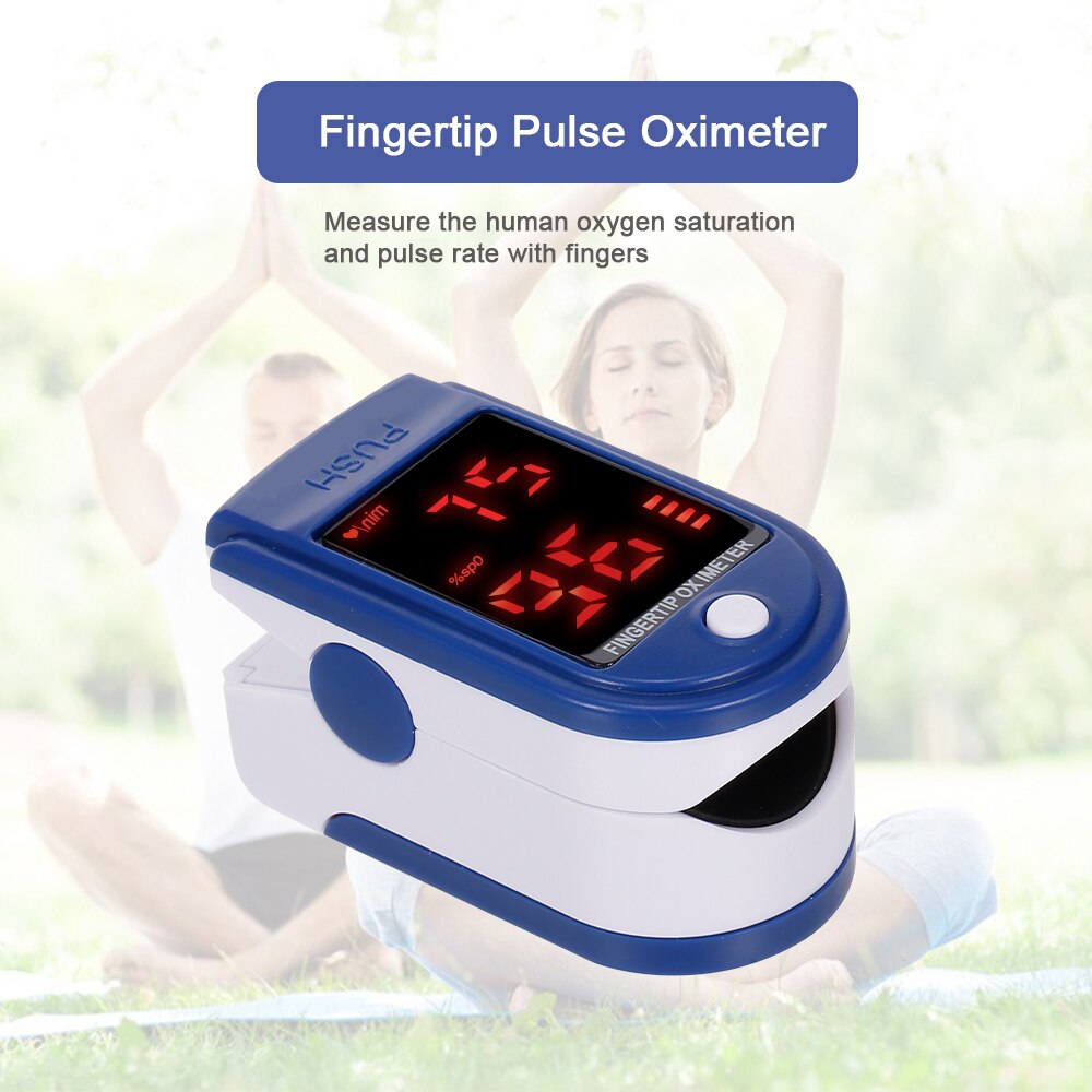 Fingertip Pulse Oximeter SpO2 Monitor Oxygen Saturation Monitor Pulse Rate Measuring Gauge Device 5s Rapid Reading with Lanyard