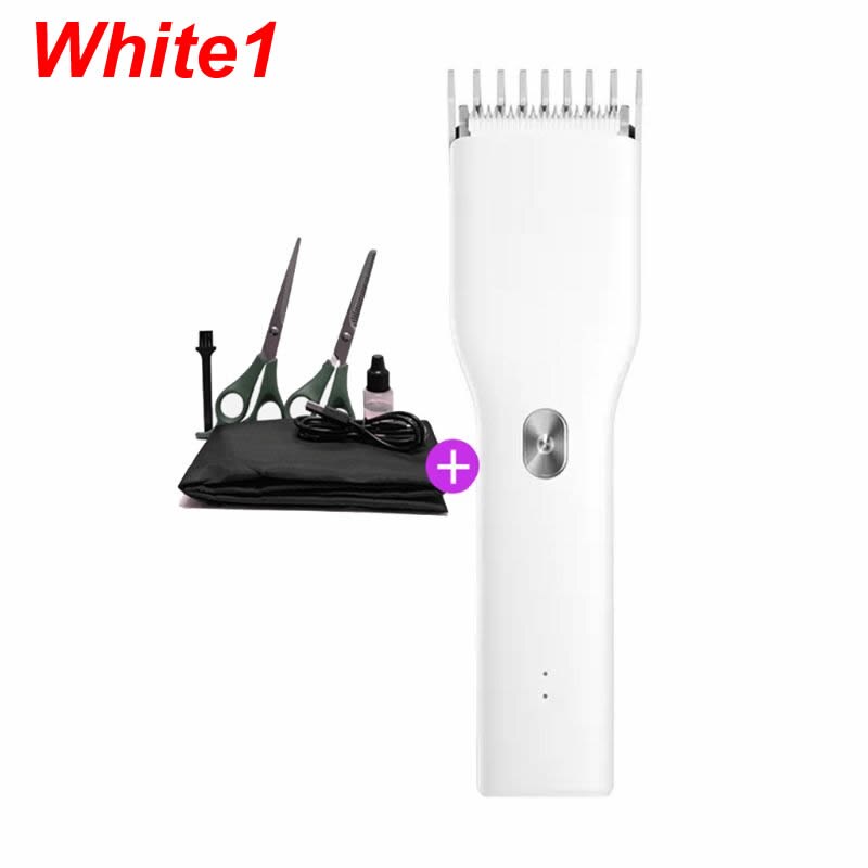 Electric Hair Clippers Beard Trimmer Barber Grooming Kit Rechargeable Cordless Haircut Machine Cutting Shaver for A: White1