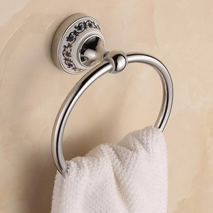 Luxury Towel Rack Wall Mounted Bathroom Accessories Set Ceramic Stainless Steel Bath Hardware Sets Chrome Toilet Brush Holder: Lavender