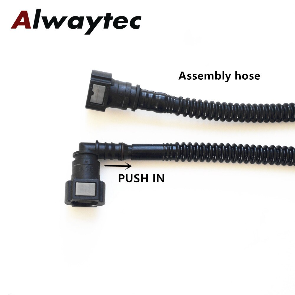 ID8mm 200mm Black PA12 plastic bendable assembly line corrugated bellows pipe for fuel pump
