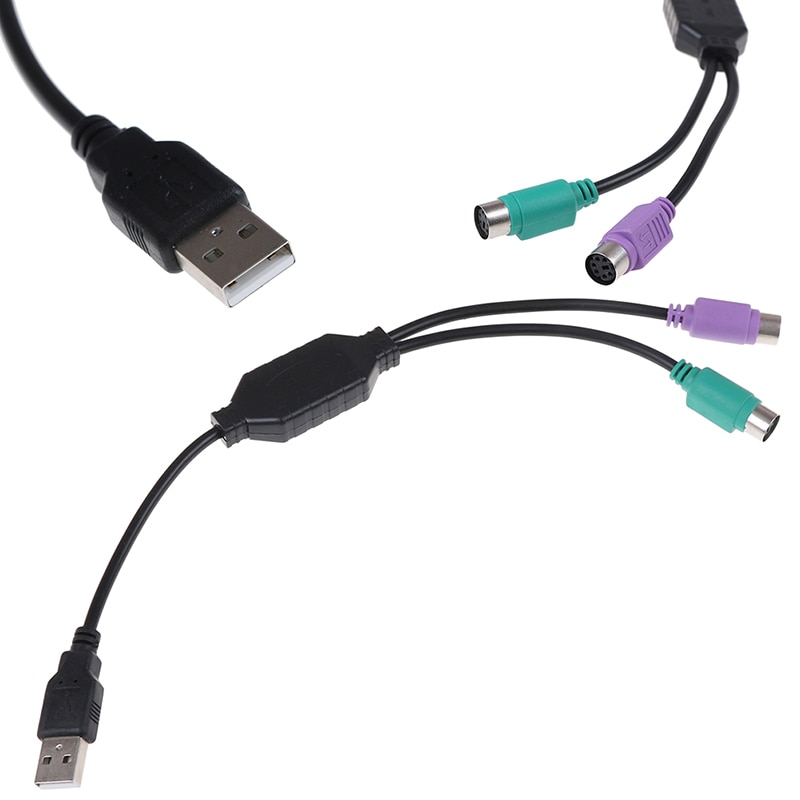 1PC USB Male To PS/2 PS2 Female Converter Cable Cord Converter Adapter Keyboard