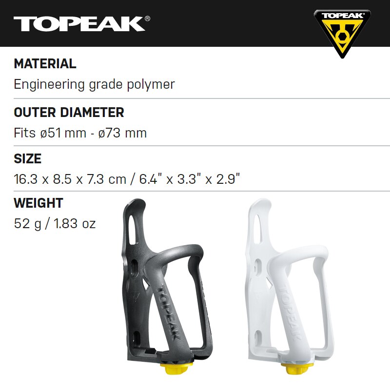 Soporte de botella de plástico TOPEAK TMD05 para bicicleta de ingeniería, soporte de soporte para botella de agua y montaña ajustable