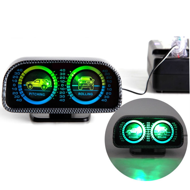 Hypersonic Car Auto Compass Balance Meter Slope Indicator Land Meter With LED Light For Off-Road Vehicle SUV Car Accessories