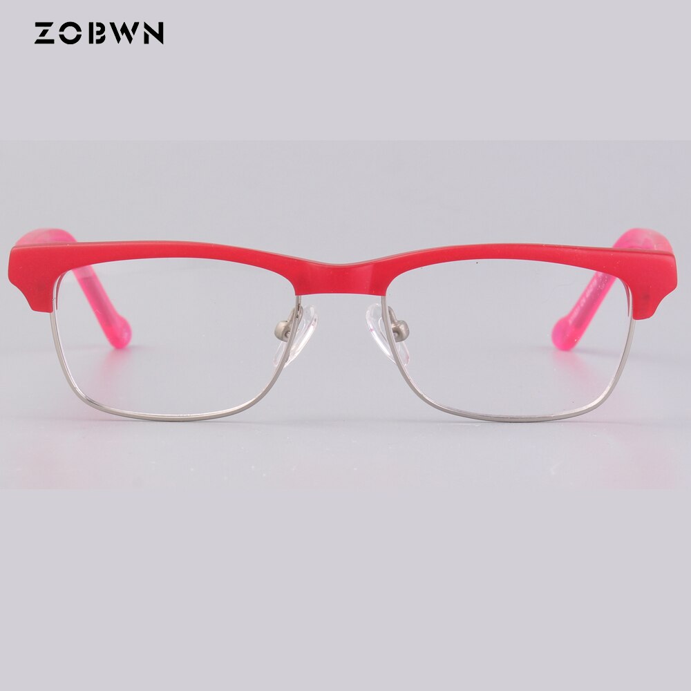 Kids prescription eyeglasses pink green optical frames full metal &amp; handmade children glasses boy girl blue light blocking glass
