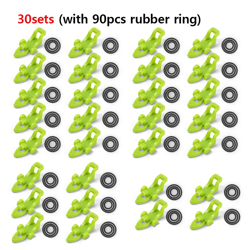 10-30pcs Fishing Rod Pole Hook Keeper Lure Bait Holder Lure Accessories Jig Hooks Safety Keeping Holder Fishing Tool: Yellow