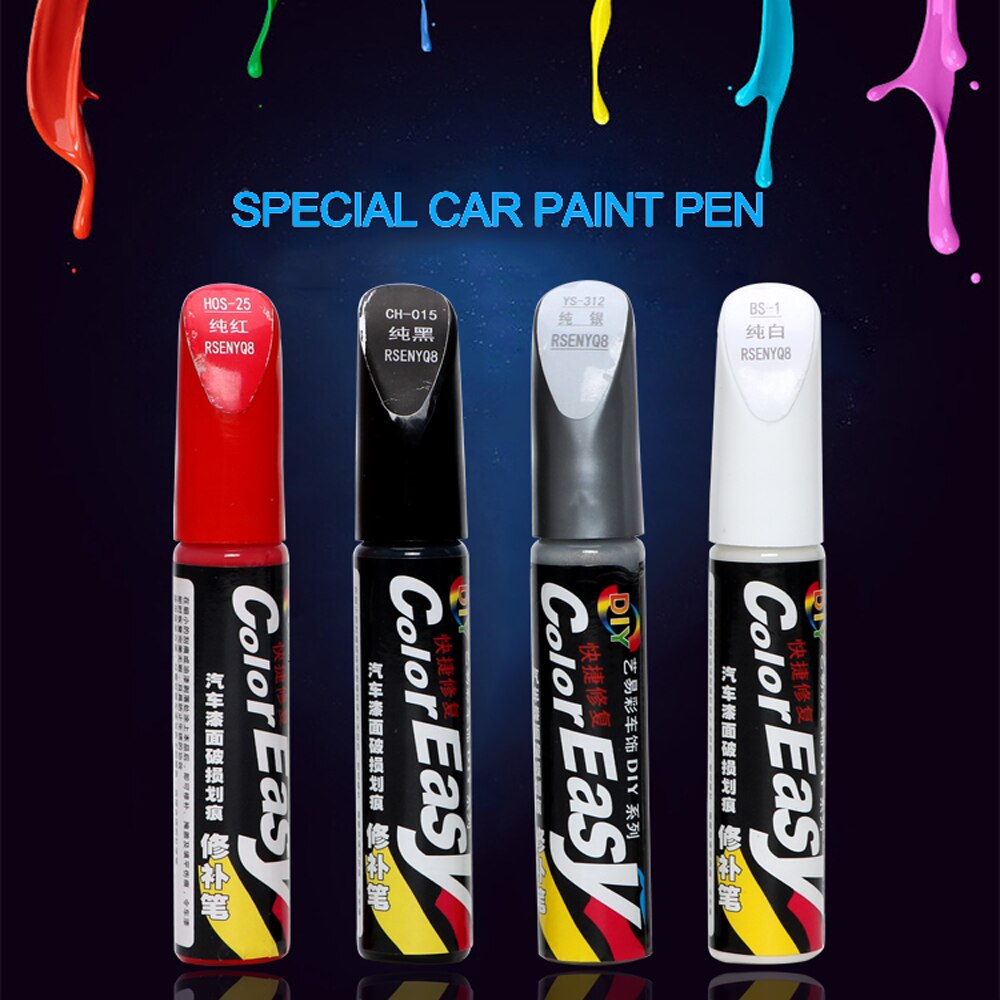 Auto lak pen fix it pro bil ridse reparation 4 farver bil-styling auto lak pleje ridsefjerner