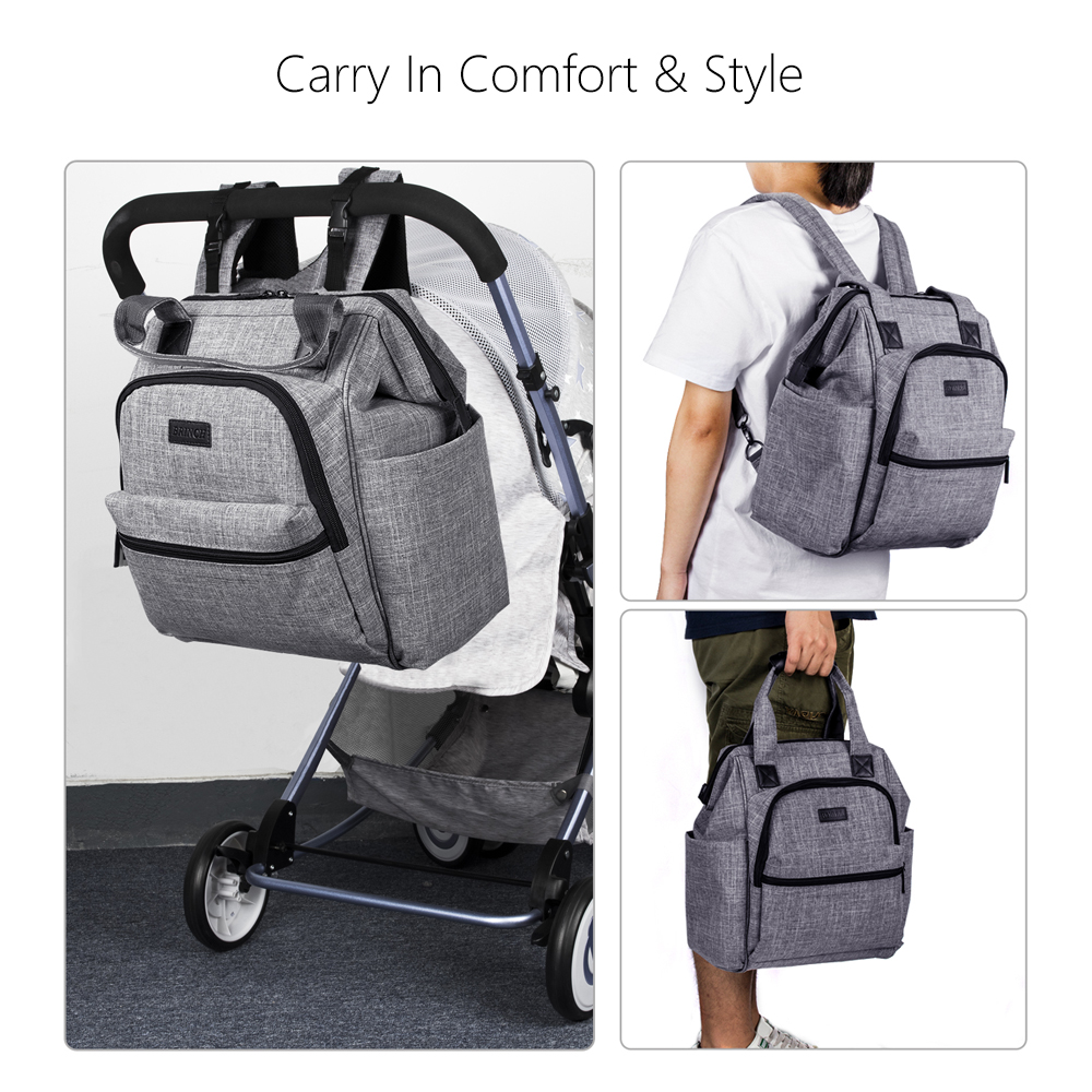Windel Tasche murmeln Baby Windel Tasche Große Kapazität Mumie Mutterschaft Rucksack Mit Ändern Pad Wasserdichte Kinderwagen Riemen Taschen