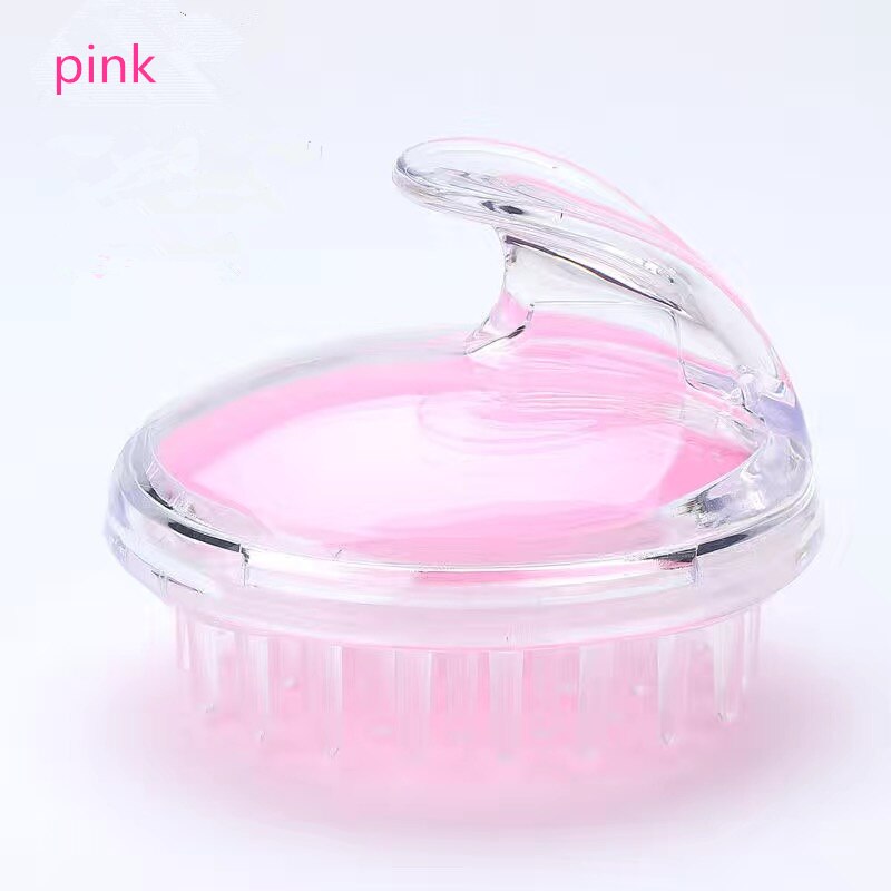 Wasborstel, reinigende zachte siliconen shampoo, hoofdhuid, douche, lichaamsmassage, ontspannende hoofdmassage, borstels, unisex kam, anti-jeuk: Roze