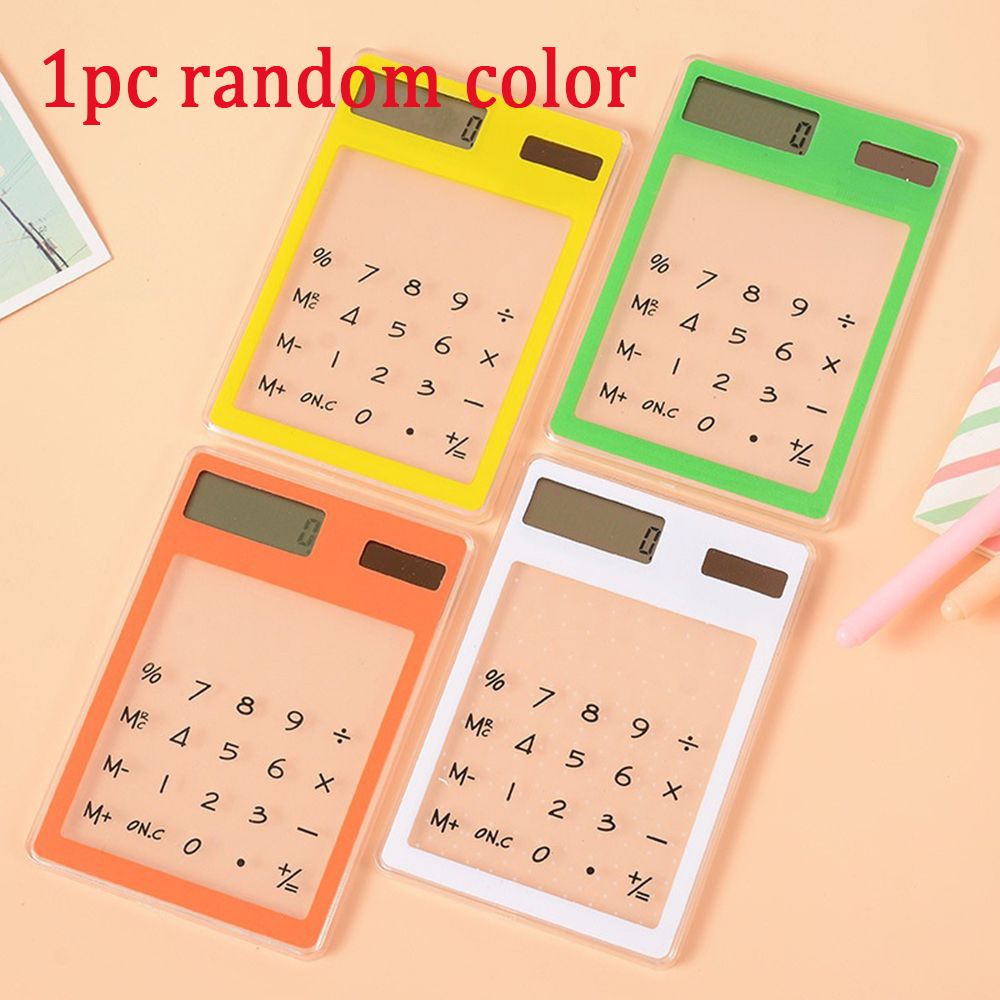 Stationery Candy Slim Solar Energy Touch Clear Scientific Calculator Student School Office Exam Supplies Birthday: Default Title