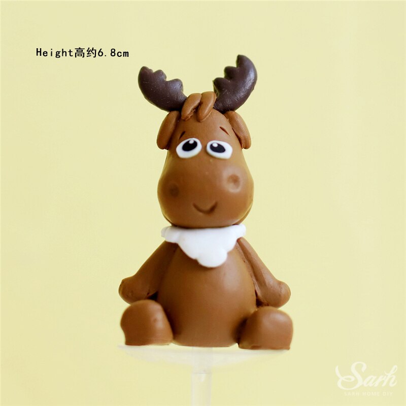 Sika-décoration de gâteau cerf Lion chouette champignons | Décoration de fête d'anniversaire, ours Animal réception pour bébé, fournitures de pâtisserie pour enfant, d'amour de mariage: Coffee deer