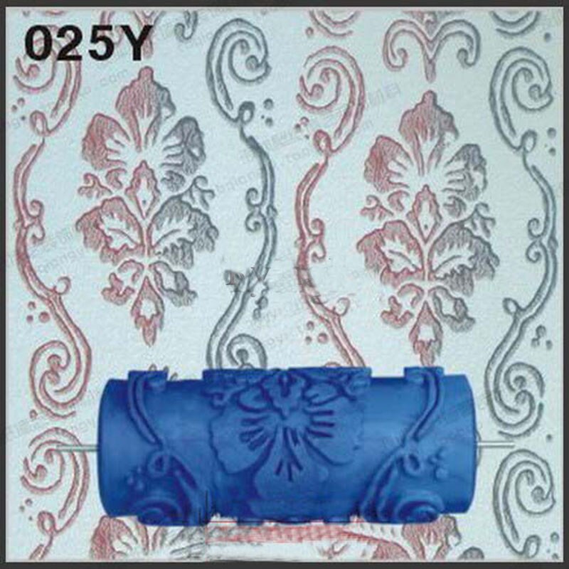 Pintura 3D para decoración de pared, rodillo de goma de 5 pulgadas, cabezal de cepillo sin herramientas de pintura, papel tapiz, máquina de pintura para habitación del hogar